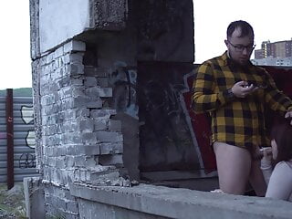 We filmed a fellatio, and this fellow spunk while voyeurism!
