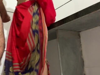 Hottest Ever excruciating fuck-fest With homies wifey point of view boink In crimson Indian Saree