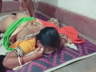 Hotwife Indian Housewife fellating Her Boyfriendâ€™s trunk In sixty nine posture Before romping