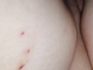 Wife's widely opened butt hole.