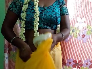 Indian steaming chick liquidating saree
